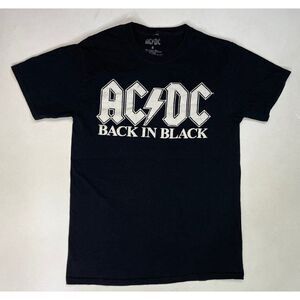 ACDC Back In Black Graphic T-shirt Women Small Black Short Sleeve Music